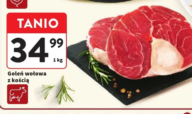Goleń wołowa z kością promocja w Intermarche