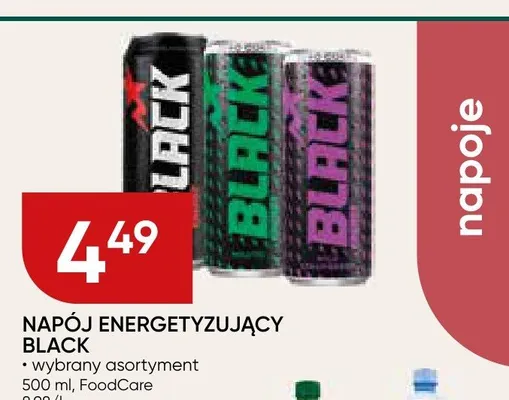 Napój energetyzujący BLACK promocja w Chata Polska