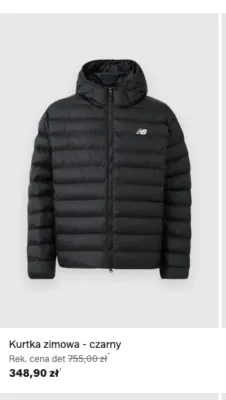 Kurtka zimowa New Balance czarna promocja w Lounge by Zalando