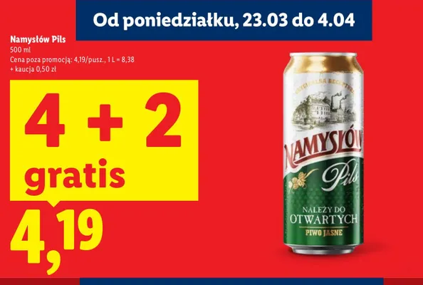 Piwo jasne Pils promocja w Lidl