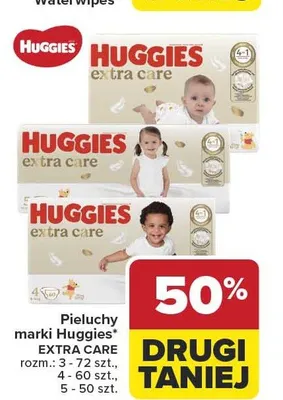 Pieluchy Huggies extra care promocja w Carrefour