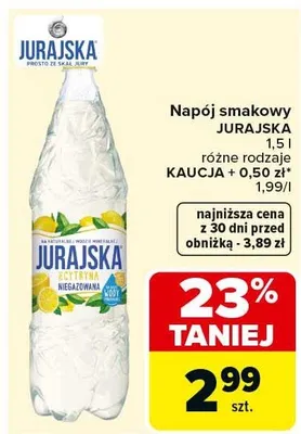 Napój smakowy niegazowany różne rodzaje promocja w Carrefour