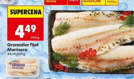 Grenadier filet bez skóry Marinero promocja w Biedronka