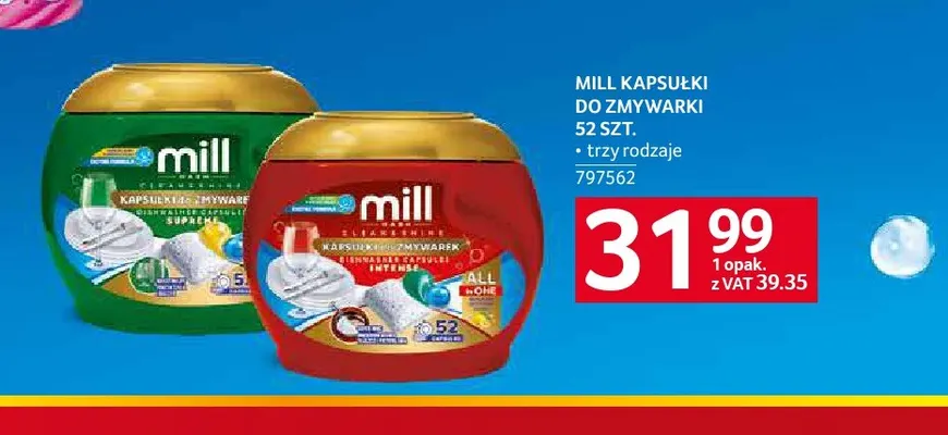 Kapsułki do zmywarki Mill promocja w Selgros