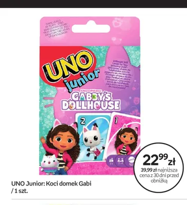 Gra karciana UNO Junior Koci domek Gabi promocja w Empik