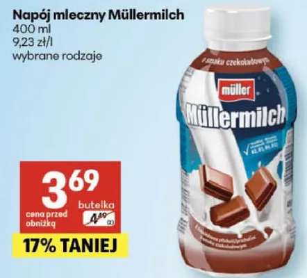 Napój mleczny Müllermilch wybrane rodzaje promocja w Delikatesy Centrum