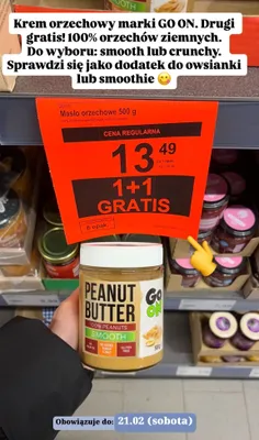 Masło orzechowe smooth promocja w Aldi