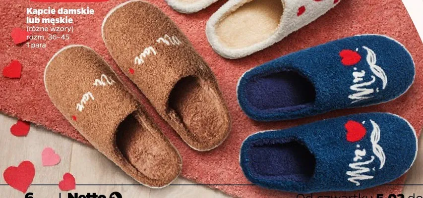 Kapcie męskie (różne wzory) promocja w Netto