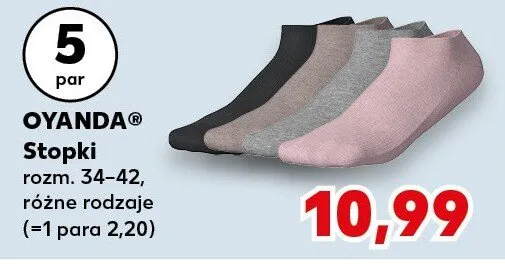 Stopki rozm. 34-42, 5 par promocja w Kaufland