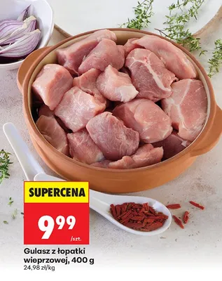 Gulasz z łopatki wieprzowej promocja w Biedronka