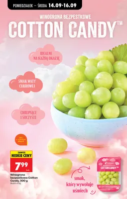Winogrona bezpestkowe Cotton Candy promocja w Biedronka