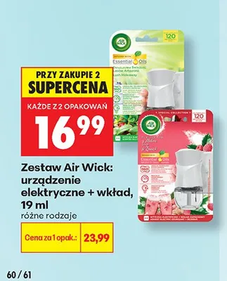 Zestaw Air Wick urządzenie elektryczne + wkład promocja w Biedronka
