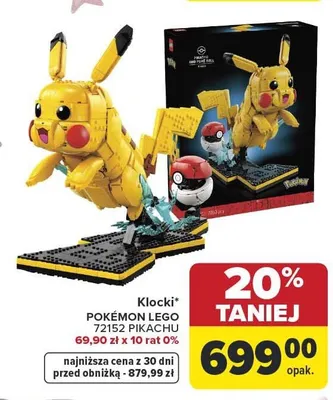 Klocki POKÉMON LEGO 72152 PIKACHU promocja w Carrefour