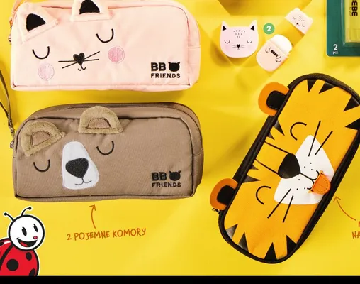 Piórnik dwukomorowy BB Friends promocja w Biedronka