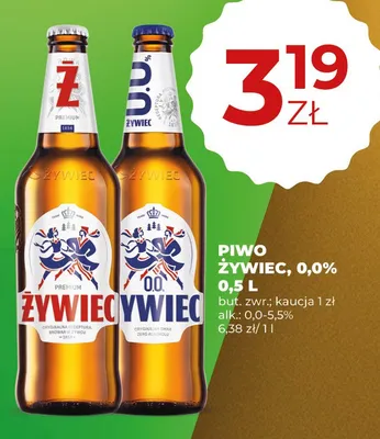 Piwo Żywiec 0,0% promocja w Duży Ben