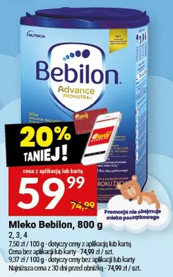 Mleko Bebilon Advance Pronutra+ promocja w Twój Market