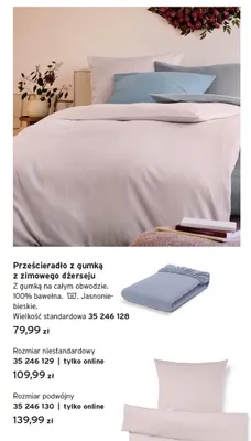 Prześcieradło z gumką z zimowego dżerseju rozmiar podwójny Tchibo promocja w Tchibo