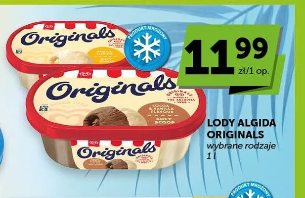 Lody waniliowe Algida Originals promocja w Euro Sklep