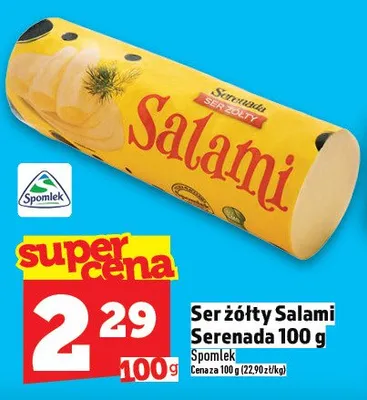 Ser żółty Salami Serenada promocja w TOPAZ