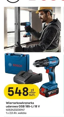Wiertarkowkrętarka udarowa Bosch GSB 185-Li promocja w Castorama