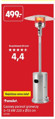 Gazowy parasol grzewczy Anslut promocja w Jula