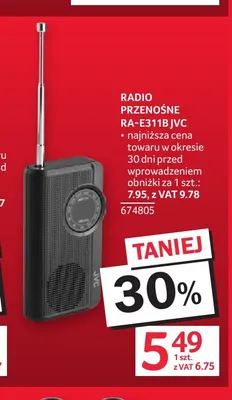 Radio przenośne RA-E311B Jvc promocja w Selgros