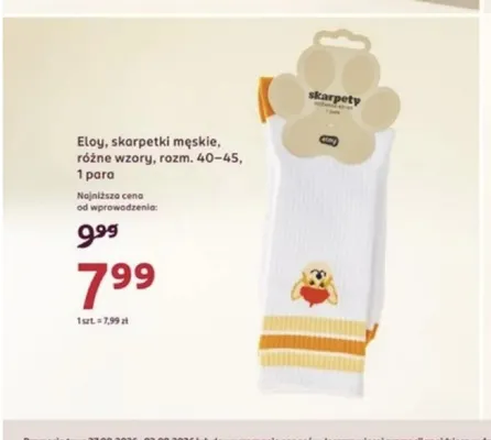 Skarpetki męskie Eloy rozm. 40-45 promocja w Rossmann