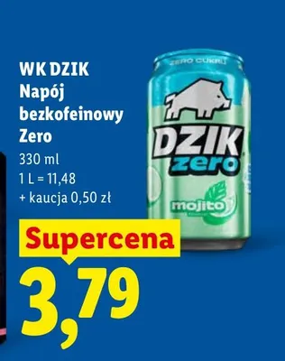 Napój bezkofeinowy zero promocja w Lidl