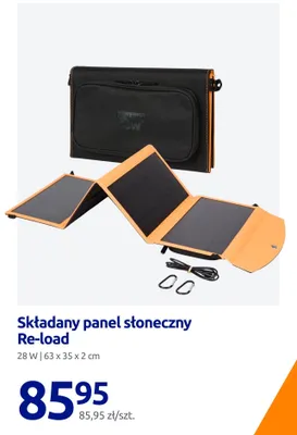 Składany panel słoneczny Re-load 28W 63x35x2cm promocja w Action