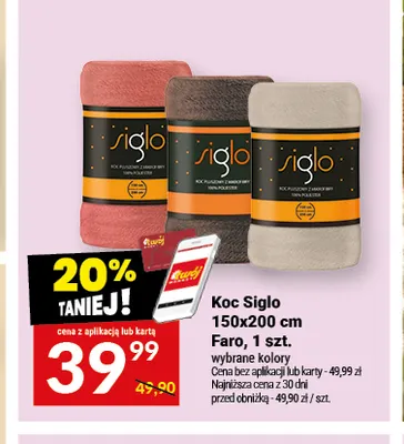 Koc Siglo 150x200 cm Faro promocja w Twój Market