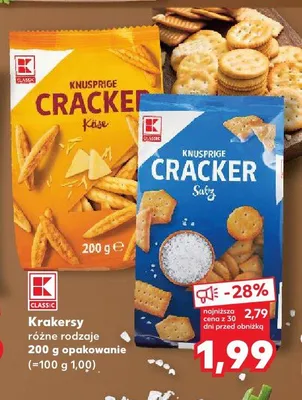Krakersy K-Classic Käse promocja w Kaufland