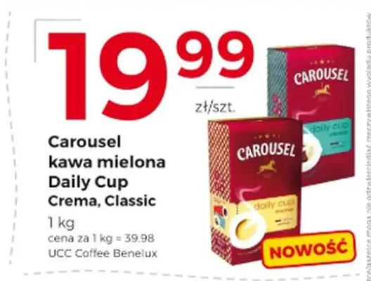 Kawa mielona Carousel Daily Cup Crema promocja w Frac