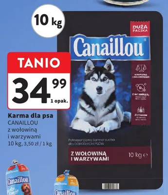 Karma dla psa Canaillou z wołowiną i warzywami promocja w Intermarche