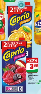 Napój niegazowany Caprio Jabłko Malina promocja w Dino