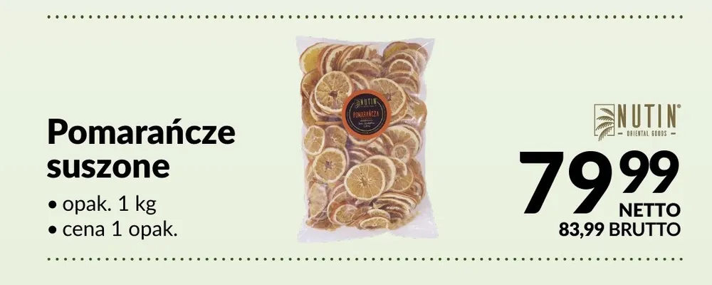 Pomarańcze suszone Nutin promocja w Makro