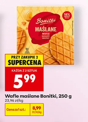 Wafle maślane Bonitki promocja w Biedronka