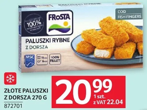 Paluszki rybne z dorsza Frosta 270 g promocja w Selgros