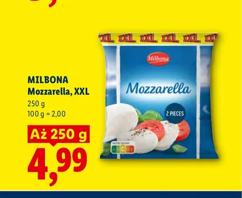 Mozzarella XXL Milbona promocja w Lidl