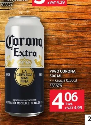 Piwo Corona Extra promocja w Selgros