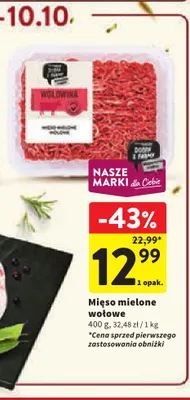 Mięso mielone wołowe promocja w Intermarche