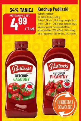 Ketchup Pudliszki promocja w POLOmarket