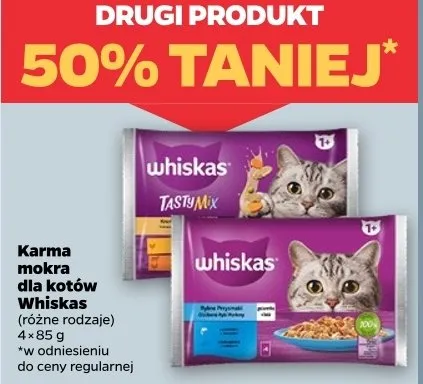Karma mokra dla kotów Whiskas promocja w Netto