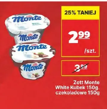 Deser Monte czekoladowe Zott promocja w API Market
