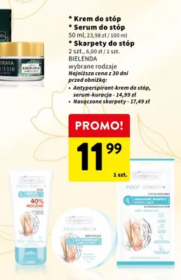 Skarpety do stóp Bielenda Nasączone skarpety promocja w Intermarche