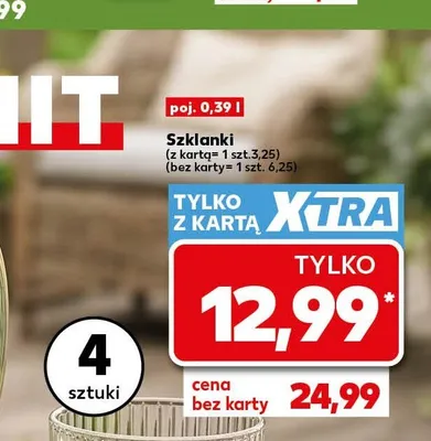 Szklanki 0,39 l promocja w Kaufland