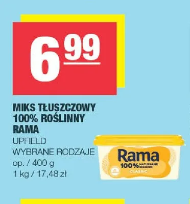 Miks tłuszczowy 100% roślinny Rama Classic promocja w SPAR
