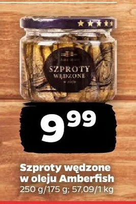Szproty wędzone w oleju Amberfish promocja w Netto