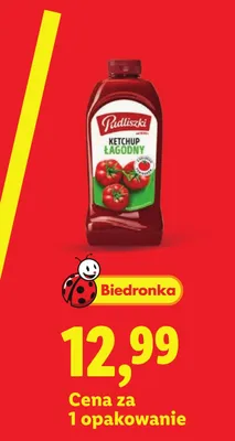 Ketchup łagodny Pudliszki promocja w Lidl