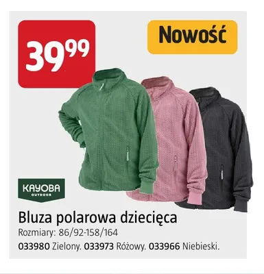 Bluza polarowa dziecięca Kayoba Outdoor promocja w Jula
