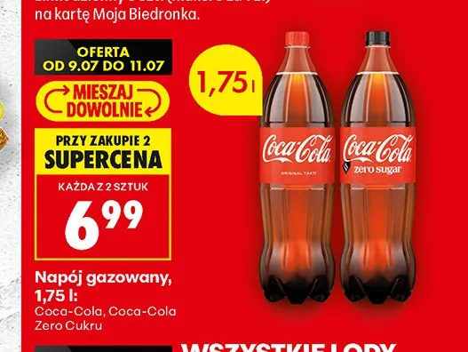Napój gazowany Coca-Cola Zero Sugar promocja w Biedronka